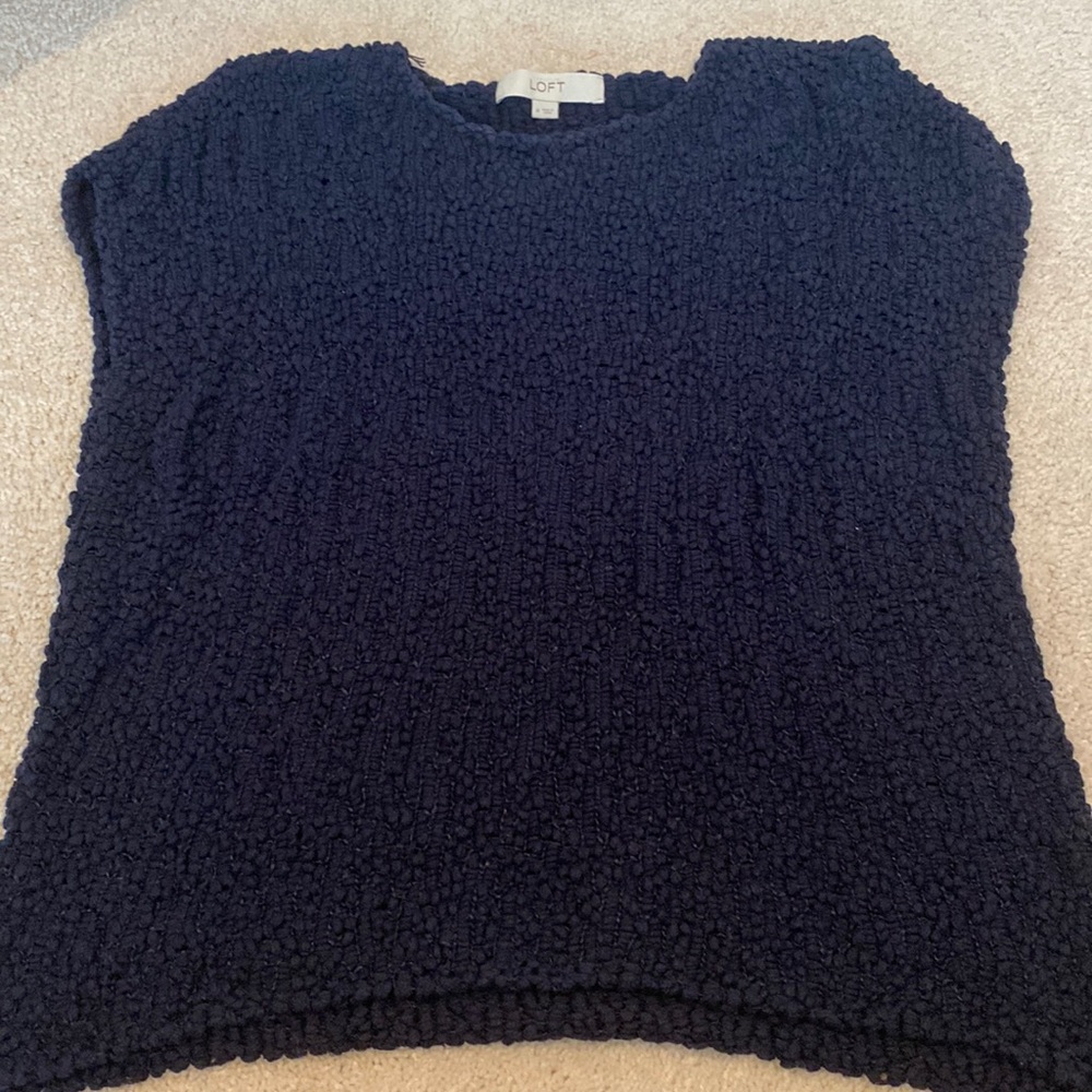 Short sleeve Loft navy sweater